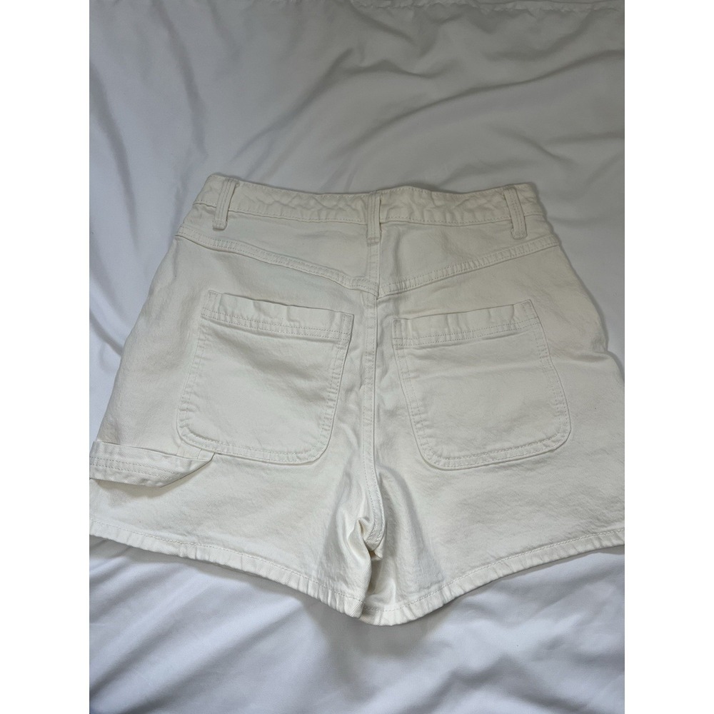 Women's Universal Thread Highest Rise Midi Shorts Cream/white Size 2/26 - Picture 4 of 5